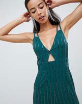 Thumbnail for your product : ASOS DESIGN Tall cami jumpsuit with peg leg and cut out in scatter embellishment