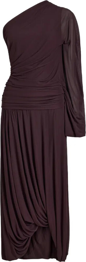 Proenza Schouler Gabri one-shoulder pleated midi dress