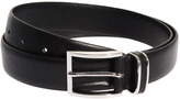 Thumbnail for your product : Boss Black Leather Belt With Metal Keeper Detail