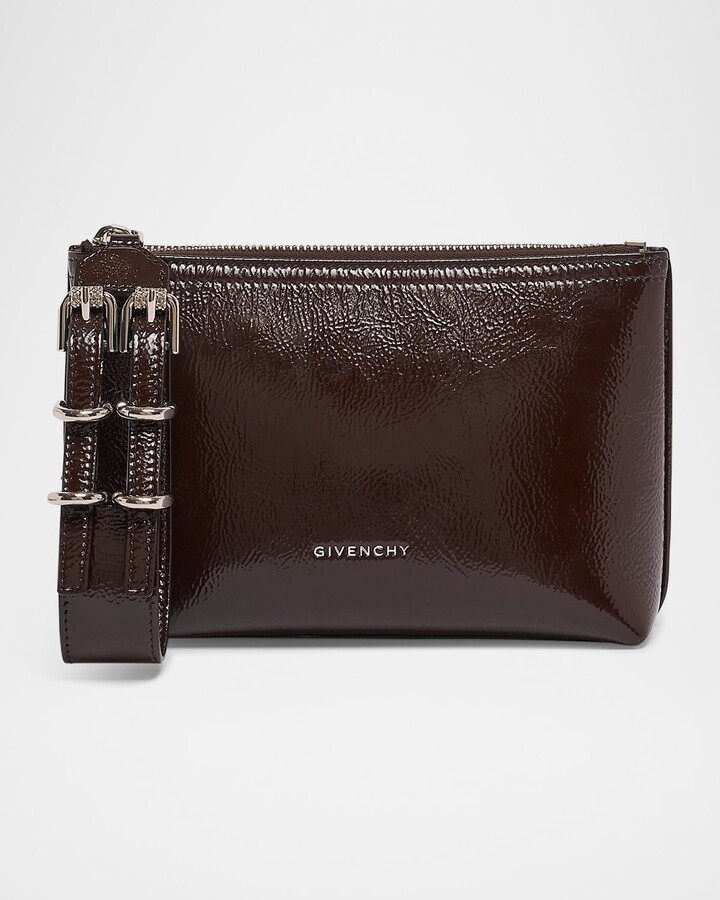 Givenchy Voyou Small Pouch Bag in Shiny Crinkled Leather