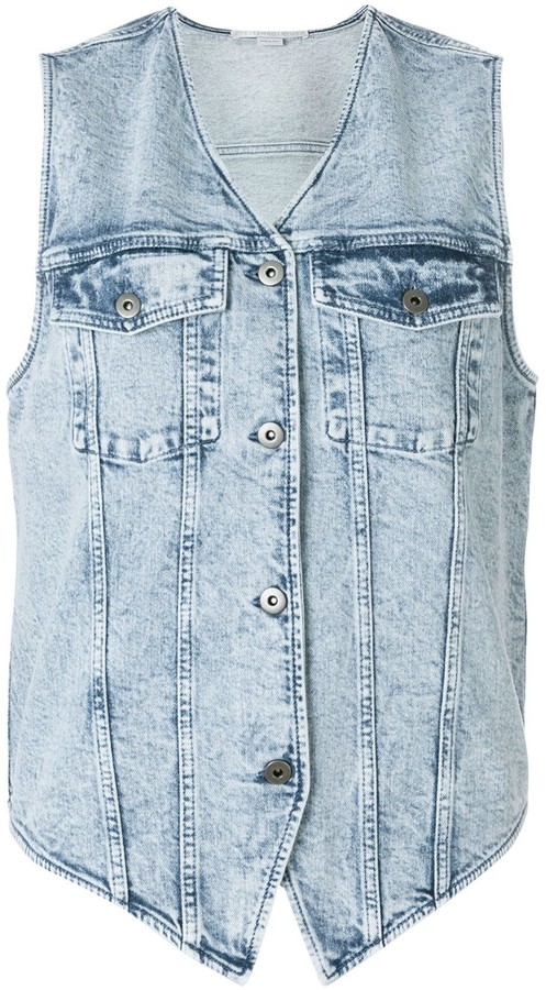 sleeveless denim jacket womens uk