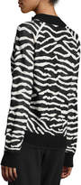 Thumbnail for your product : Joan Vass Zebra-Print Zip-Front Jacket, Petite