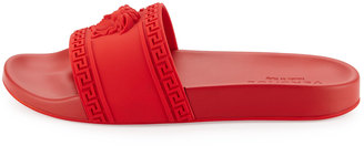 Versace Medusa-Head Slide Sandal, Red