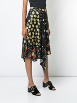 Thumbnail for your product : Derek Lam Asymmetrical Mixed Print Skirt