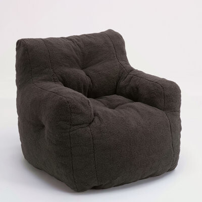 Trule Soft Teddy Fabric Tufted Foam Bean Bag Chair With Teddy Fabric