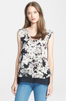 Thumbnail for your product : Rebecca Taylor 'Frosted Flower' Print Silk Top