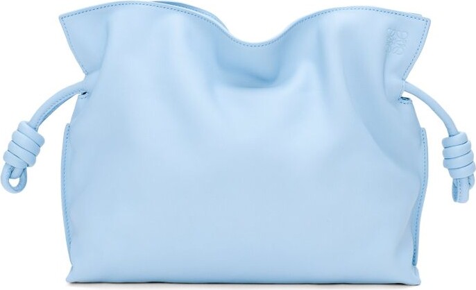 Loewe Women's Light Blue/ivory X Paula's Ibiza Flamenco Fish-print Denim  Clutch Bag