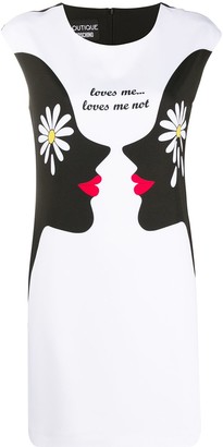 Boutique Moschino Loves Me, Love Not crepe dress