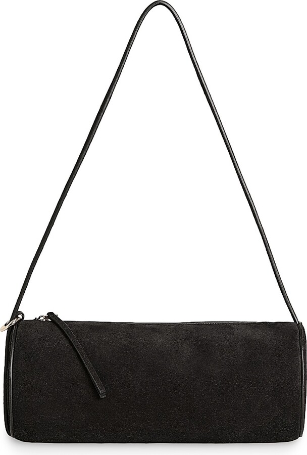 Reformation Women's Simona Suede Cylinder Shoulder Bag - Black