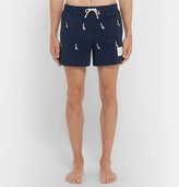 Thumbnail for your product : Thom Browne Mid-Length Penguin-Embroidered Swim Shorts