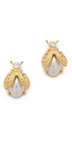 Thumbnail for your product : Kenneth Jay Lane Imitation Pearl Bee Earrings