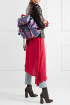 Thumbnail for your product : Gucci Stripe-trimmed Embellished Metallic Brocade Backpack