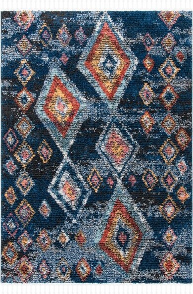 Safavieh MoroccoMRC941PowerLoomedAreaRug-Navy/Multi-5'3\