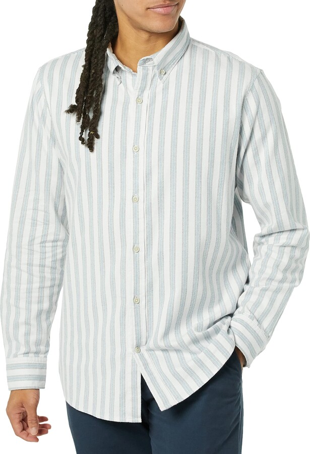 Tchibo \/ TCM Stripe Shirt brown-white striped pattern casual look TCM Fashion Shirts Stripe Shirts Tchibo 