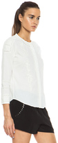 Thumbnail for your product : Pam & Gela Bracelet Cotton Sleeve Top in Cream