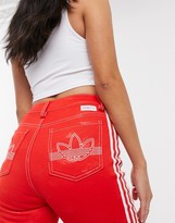 Thumbnail for your product : adidas x Fiorucci three stripe track pant in red