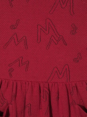 Mi Mi Sol Embroidered Ruched-Detail Dress