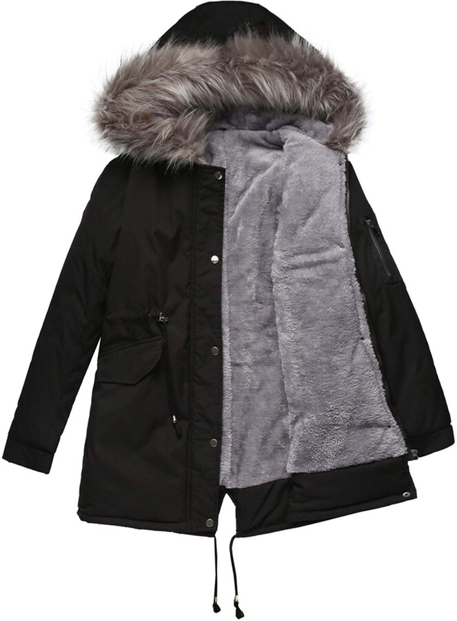 fur lined waterproof coat