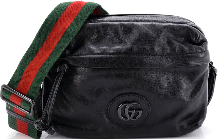 Gucci Tonal Double G Shoulder Bag Leather