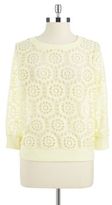 Thumbnail for your product : BB Dakota Floral Lace Sweater