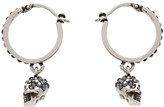 Thumbnail for your product : Alexander McQueen Gunmetal Skull Hoop Earrings