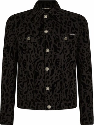 Dolce & Gabbana Animal-Print Denim Jacket