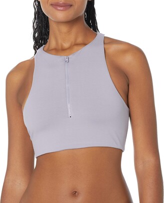 SAGE Collective Sage Activewear Women's Moisture Wicking Racerback Wirefree  Stretch Front Zipper Padded Athletic Yoga Sports Bra - ShopStyle