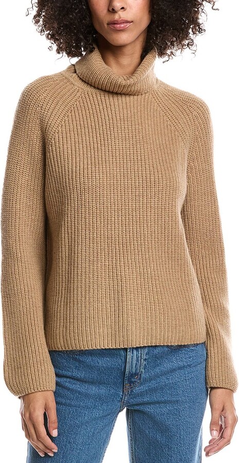 Forte Cashmere Luxe Wool & Cashmere-Blend Turtleneck Sweater