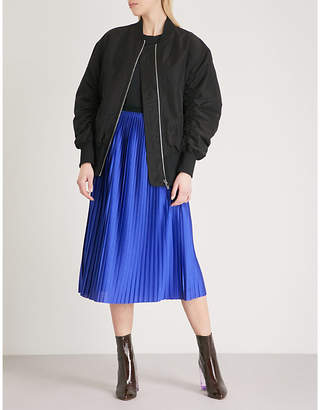 Mo&Co. Tulle-layer bomber jacket
