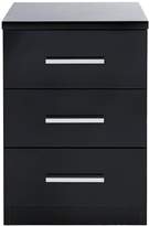 Thumbnail for your product : Prague Gloss 3-Drawer Bedside Chest