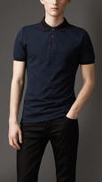 Thumbnail for your product : Burberry Striped Collar Polo Shirt