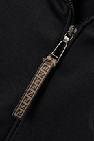 Thumbnail for your product : Fendi Jacquard-trimmed Satin-jersey Track Jacket - Black