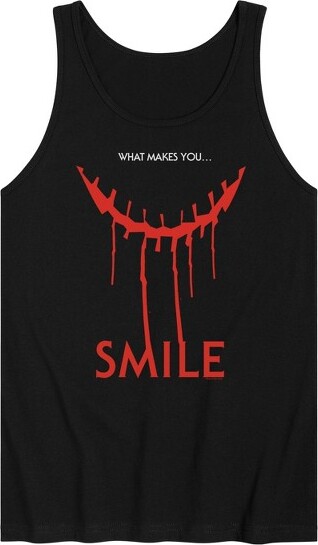 S.MILE Men'sSMILEWhatMakesYouLogoGraphicTankTop-Black-X-Large