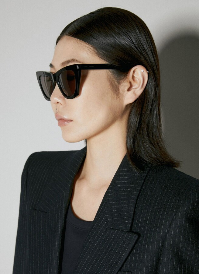 Saint Laurent New Wave 214 Kate Sunglasses - Woman Sunglasses Black One Size