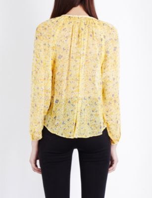The Kooples Tassel collar silk blouse