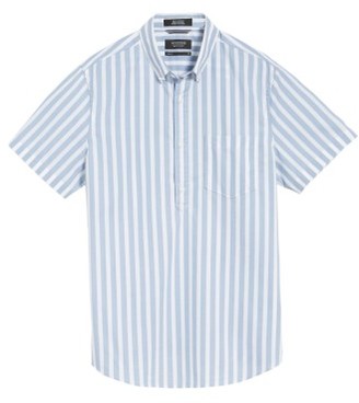Nordstrom Men's Slim Fit Stripe Popover Sport Shirt