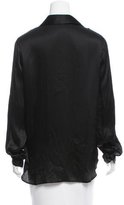 Thumbnail for your product : L'Agence Ruffle-Trimmed Silk Top