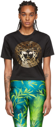 Versace Black Metallic Medusa T-Shirt