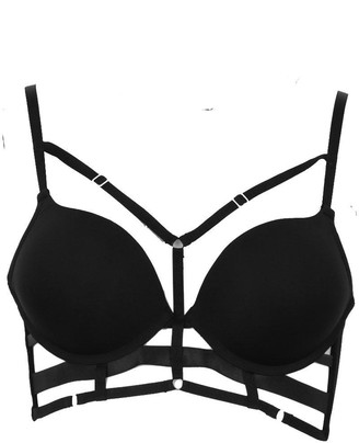 boohoo Strapping Caged Super Push Up Bra