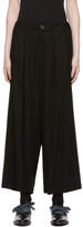 Thumbnail for your product : Y's Ys Black O-Front Tuck Wide Trousers