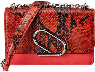 3.1 Phillip Lim Alix Snake-Embossed Leather Chain Clutch