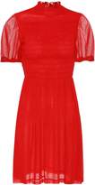 Thumbnail for your product : ALEXACHUNG Smocked georgette dress