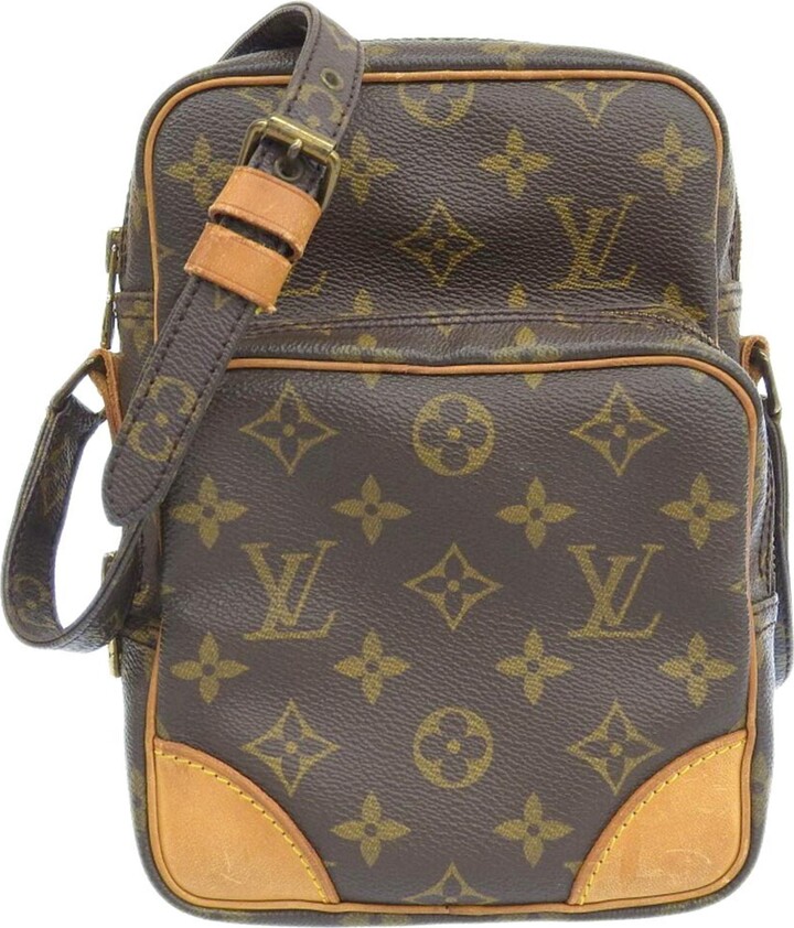 Louis Vuitton e Brown Canvas Shoulder Bag (Pre-Owned