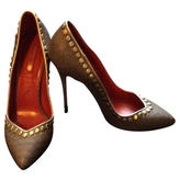 Thumbnail for your product : Cesare Paciotti Ecru Leather Heels