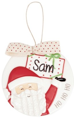 Mud Pie Santa Ornament With Personalization Sticker