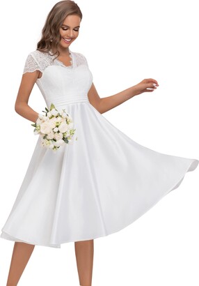 white elegant lace dress