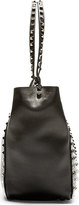 Thumbnail for your product : Valentino Black Leather Full Face Rockstud Tote