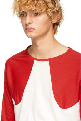 Off-White St Henri St-Henri SSENSE Exclusive Red and Softball T-Shirt