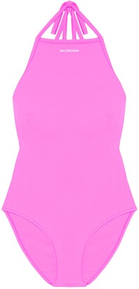 Balenciaga Halter Swimsuit Fuchsia - ShopStyle