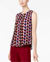 Thumbnail for your product : Nine West Printed Pleated-Front Shell